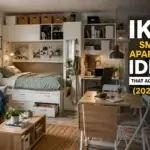 IKEA small apartment ideas showing multi-functional furniture and smart storage in a studio layout