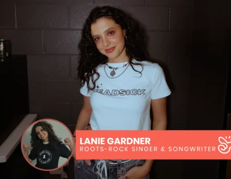 Lanie Gardner, roots-rock singer and songwriter, backstage in 2026