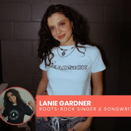 Lanie Gardner, roots-rock singer and songwriter, backstage in 2026