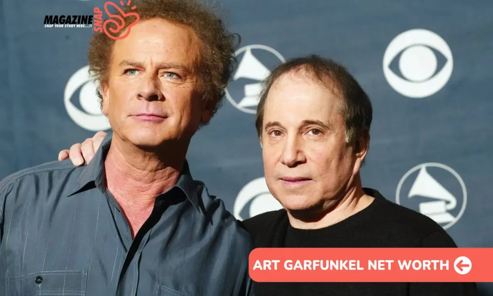 Art Garfunkel, pictured with Paul Simon, in a promotional photo for the Art Garfunkel net worth article
