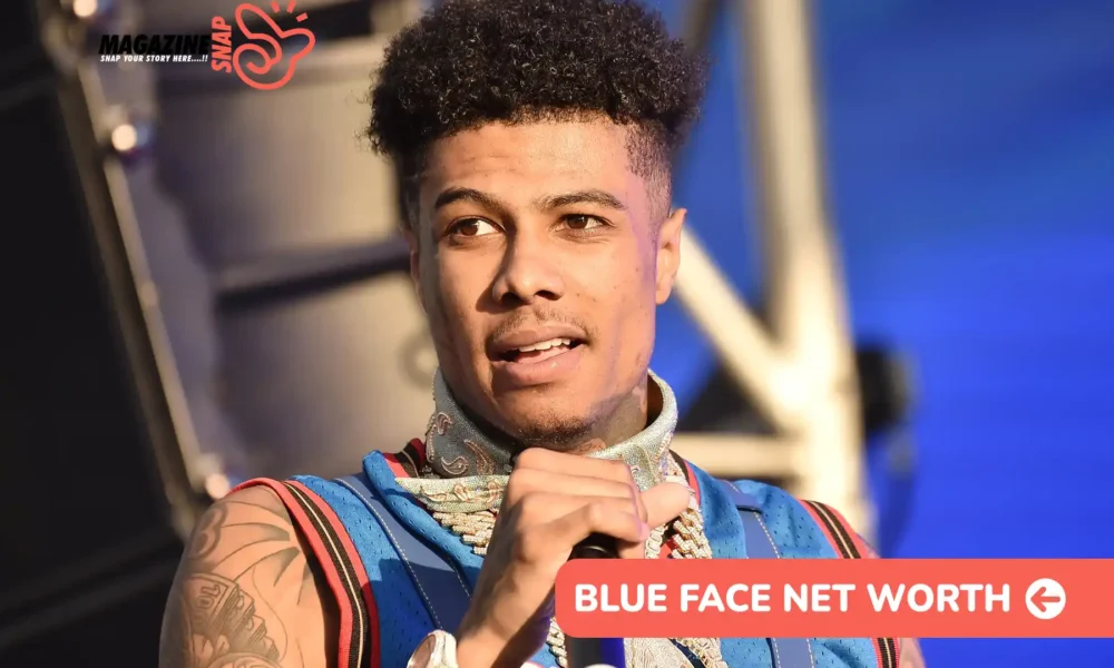Blueface Net Worth 2026 – $5M Estimate After $13M Court Judgment Blueface performing on stage in a jersey and gold chains for the Blue Face net worth article