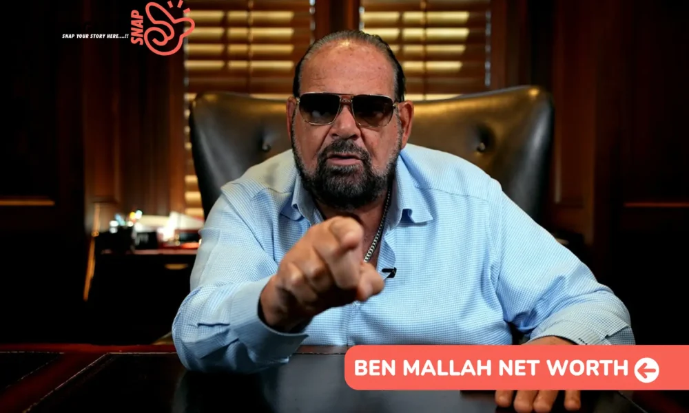 Ben Mallah Net Worth 2026 – $250M Estimate, $35M Home Listing Ben Mallah net worth portrait, pointing at camera from a wood-paneled office desk.