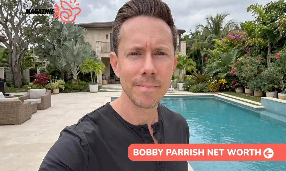Bobby Parrish net worth smiling in a poolside setting for the Bobby Parrish article