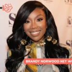 Brandy Norwood smiling at an event backdrop, photographed for the Brandy Norwood net worth article.
